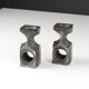 Brutalist candle holders by Olav Joa for Polaris — Steel Art series.