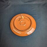 Glazed ceramic plate signed Jean Marais face & tree Vallauris