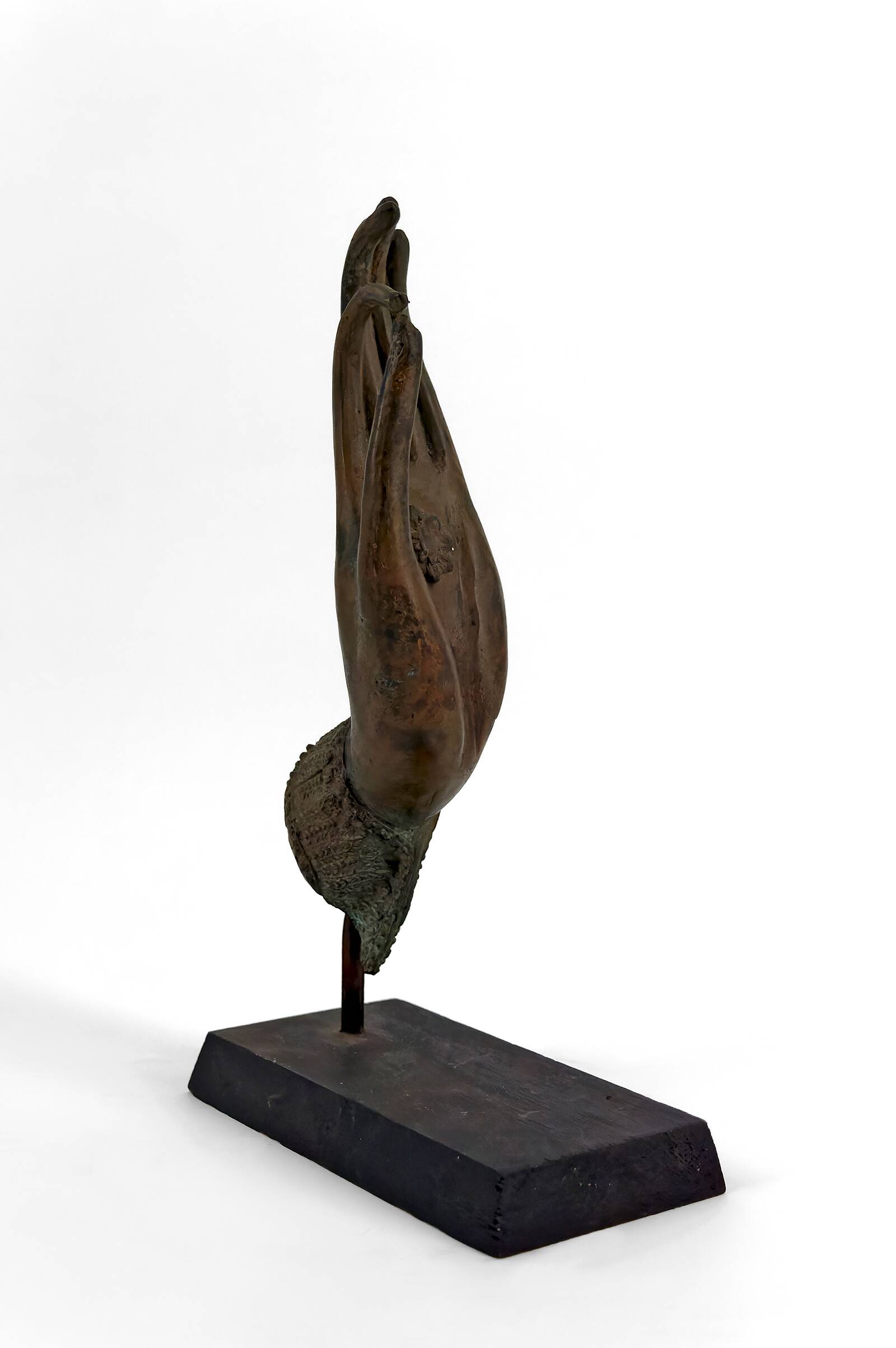 Patinated Bronze Buddha Hand, mounted on a Base, Thailand, 20th Century