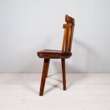 Swedish folk art chair from the 19th century with highly decorative forms.