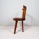 Swedish folk art chair from the 19th century with highly decorative forms.