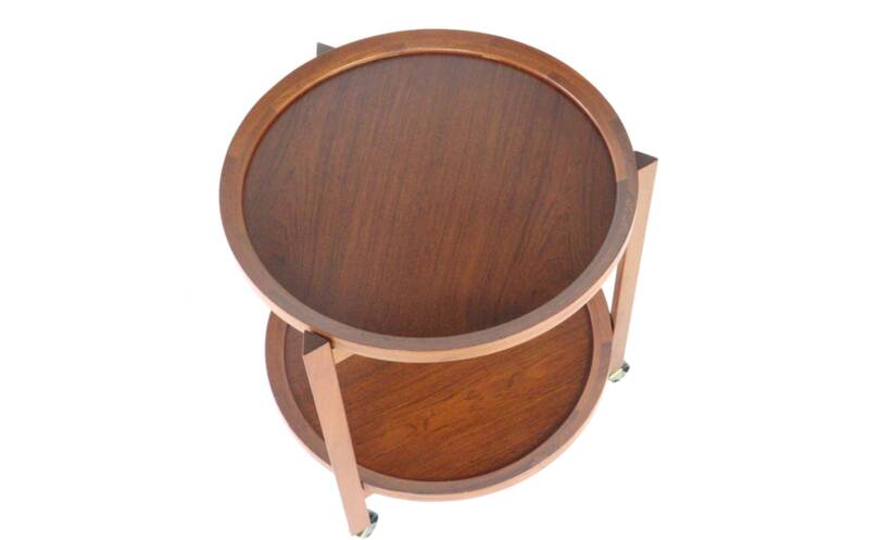 Sika Mobler trolley with removable trays  danish mid century modern design