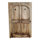 Oak door with clover-shaped oculus