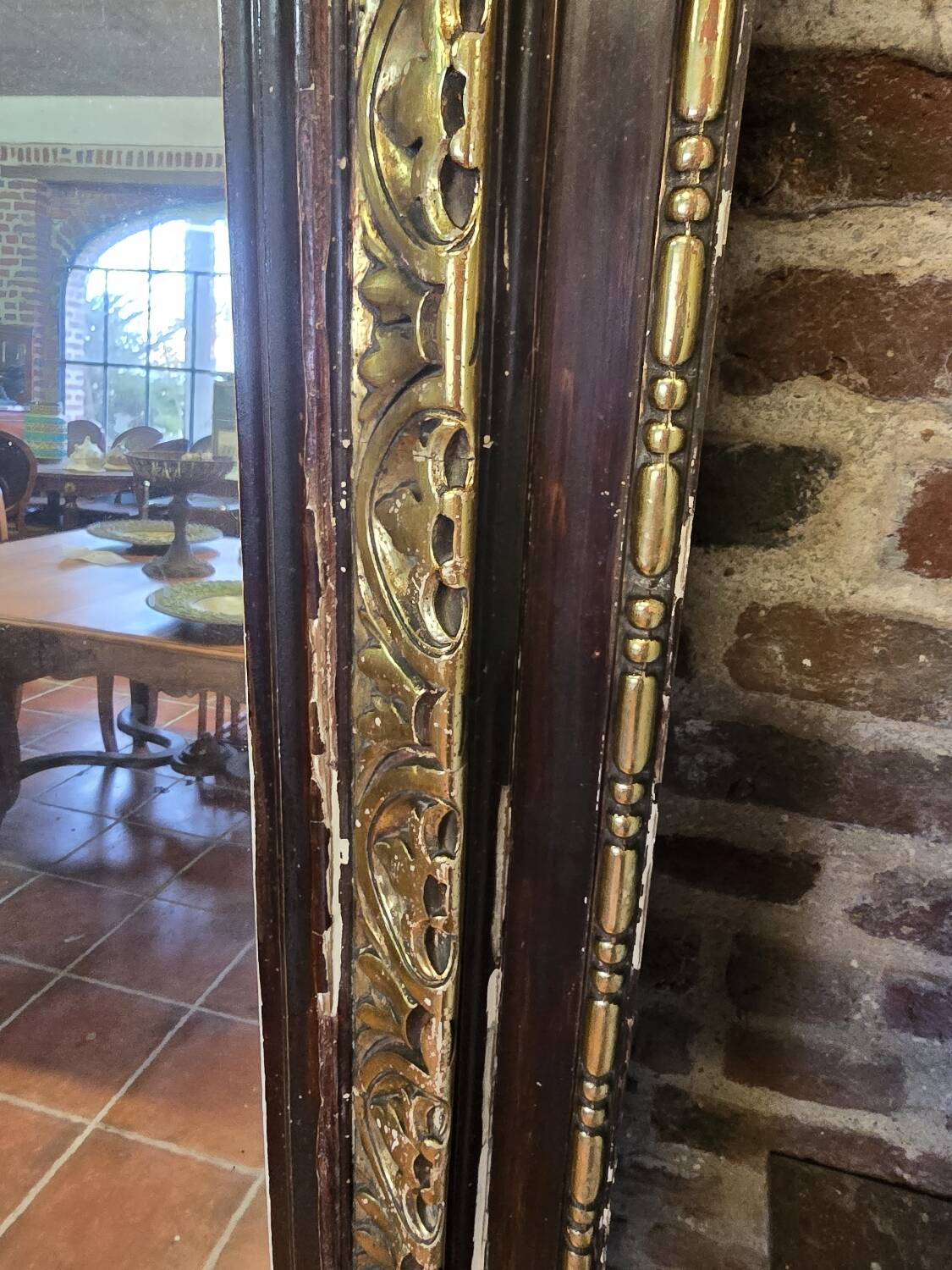 Napoleon III style panoramic mirror