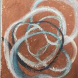 Kathy, oil on canvas, abstract painting, brutalist, 1967