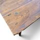 Ancienne table de ferme en bois massif à deux tiroirs