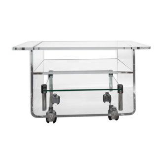 Plexi roulette side table