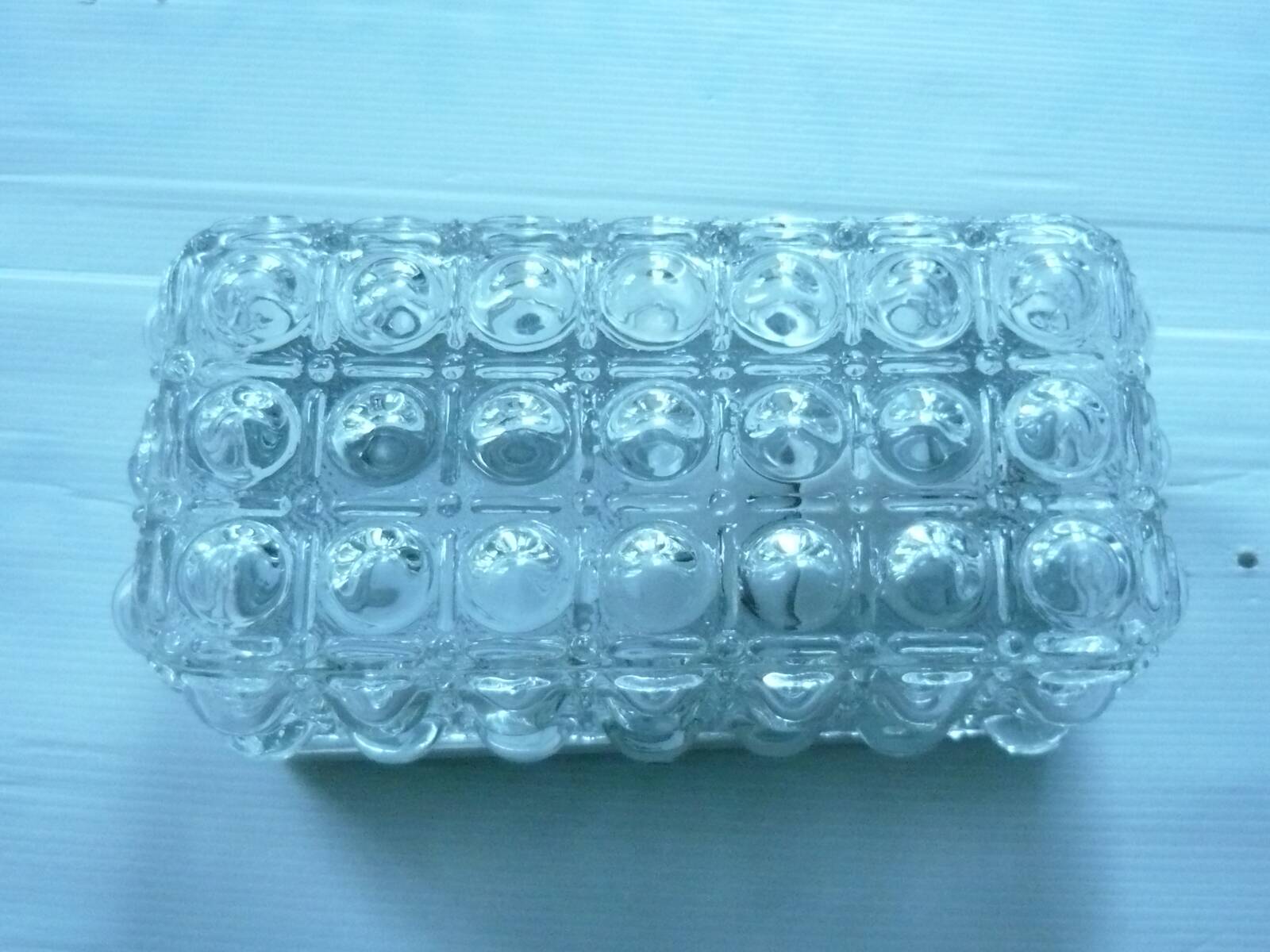 Plafonnier en verre bulle de je fassung allemagne annees 70