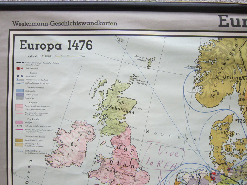 Grande carte scolaire allemande Westermann