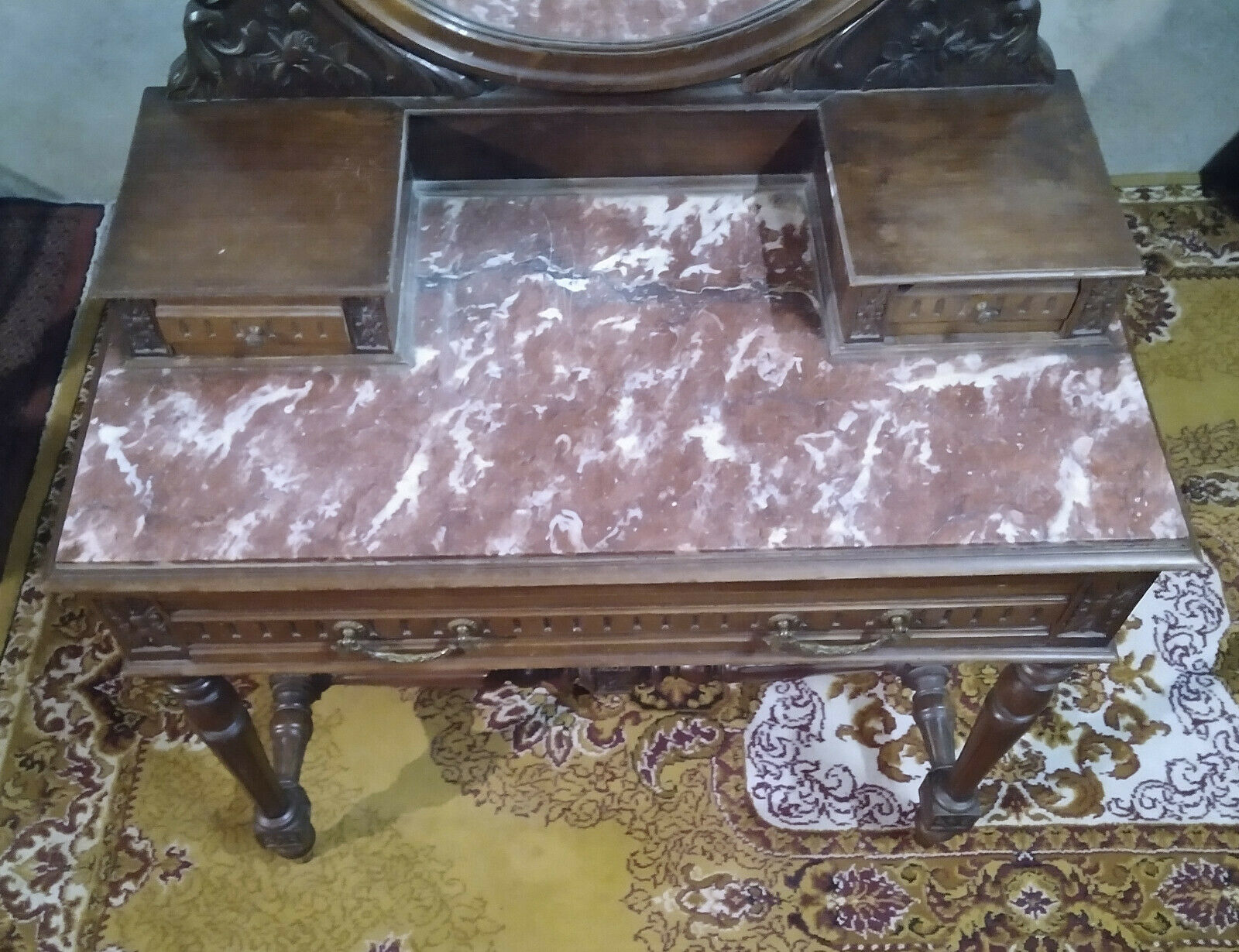 Louis XVI-style walnut hairdresser