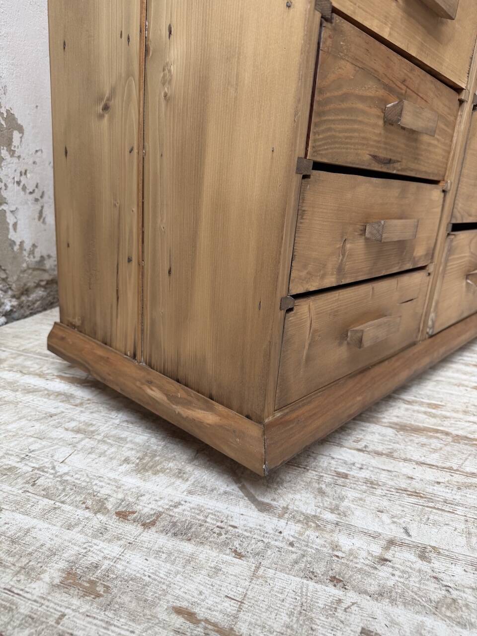 Meuble de métier en pin 1950