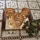 Set art deco mirror in wood and iron Golden.