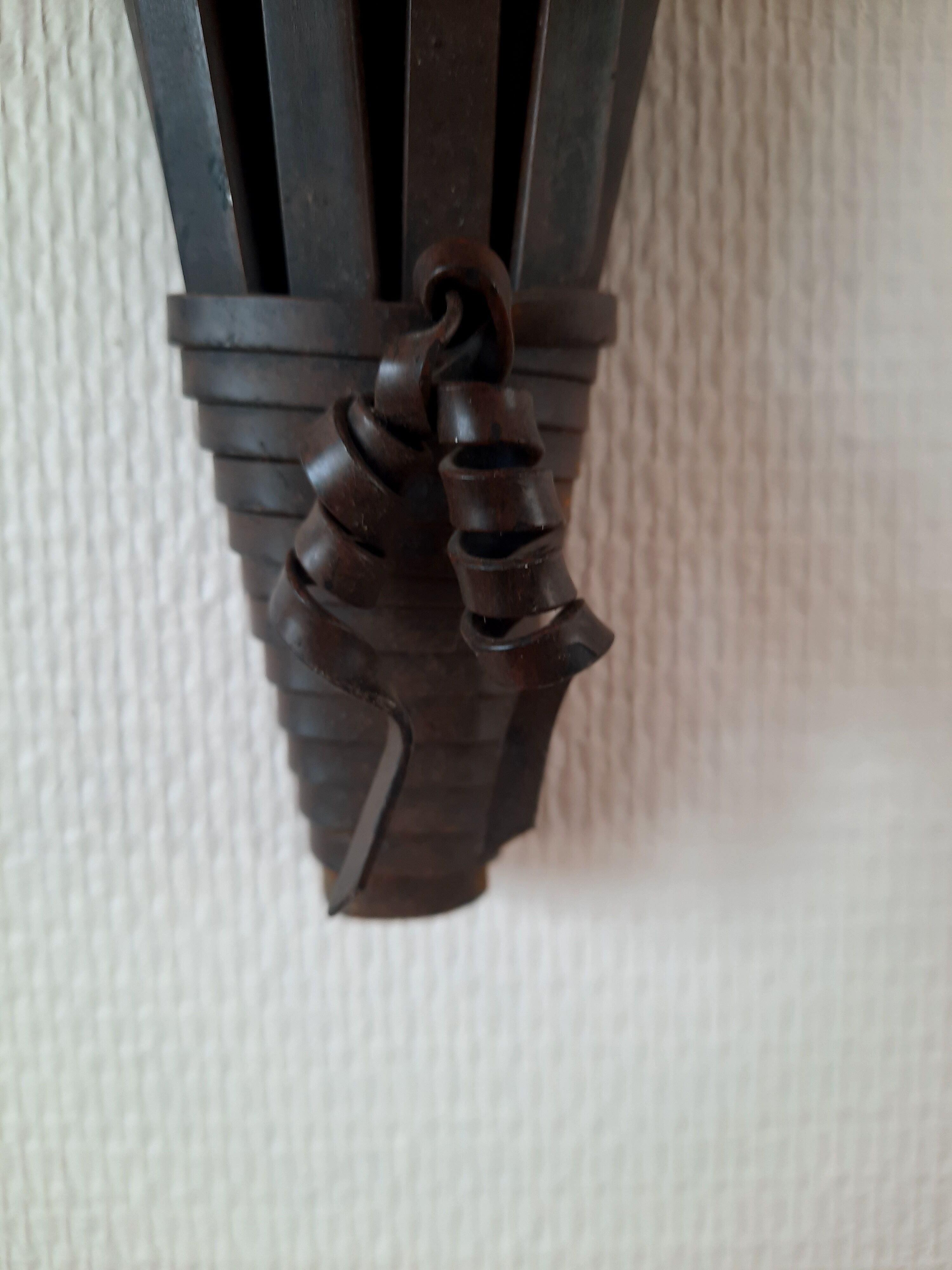 80s wrought iron wall light