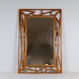 Midcentury Modern mirror Yngve Ekström "Konkret" by Eden Spegel in Sweden