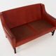 Red leather sofa, Scandinavian design, 1960s, designer: Fredrik Kayser, production: Vatne Møbler