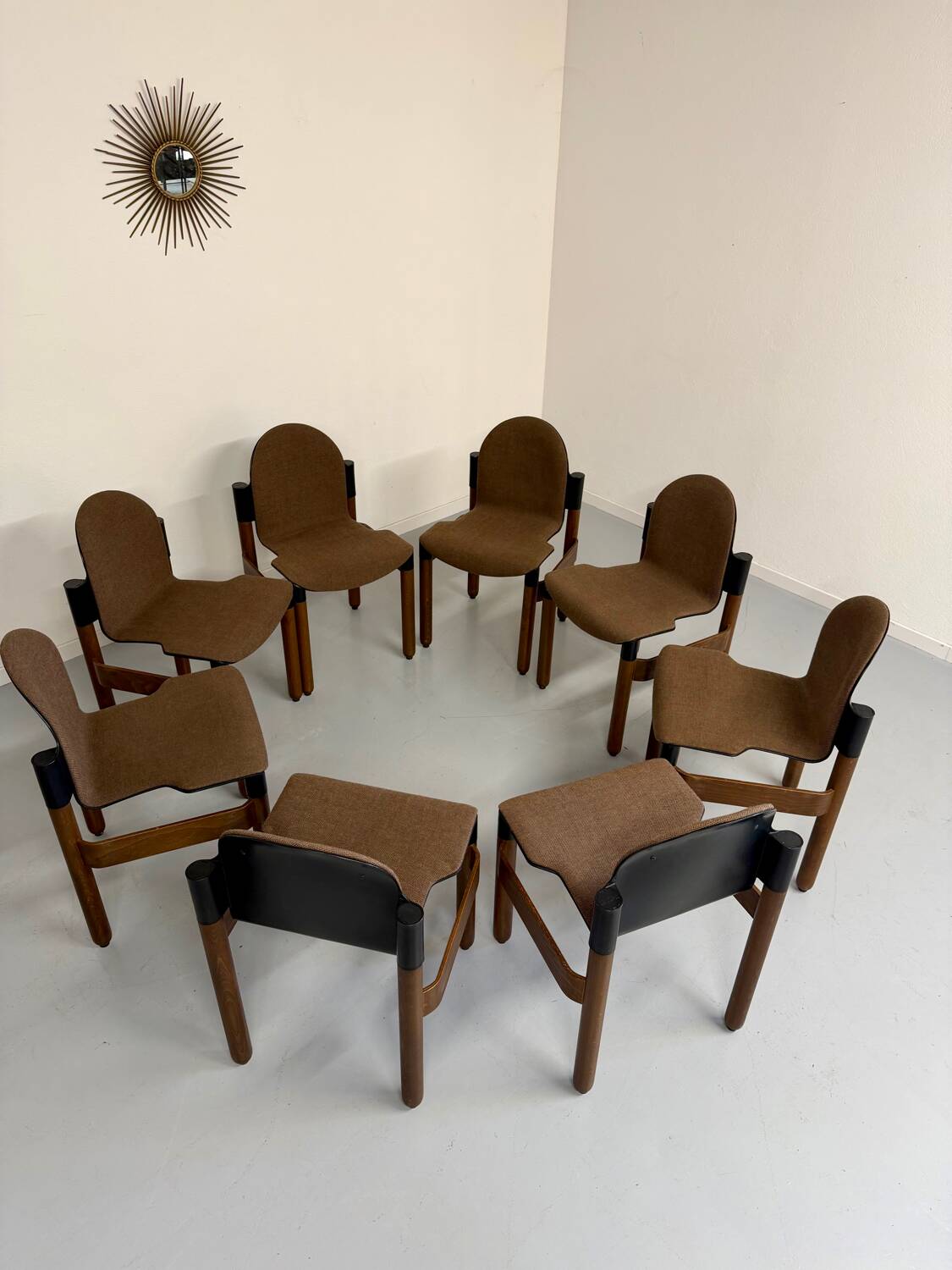 Set of 8 postmodern THONET FLEX chairs designed by Gerd Lange, vintage 80s.