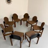 Set of 8 postmodern THONET FLEX chairs designed by Gerd Lange, vintage 80s.