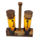 Oil & vinegar set in olive wood