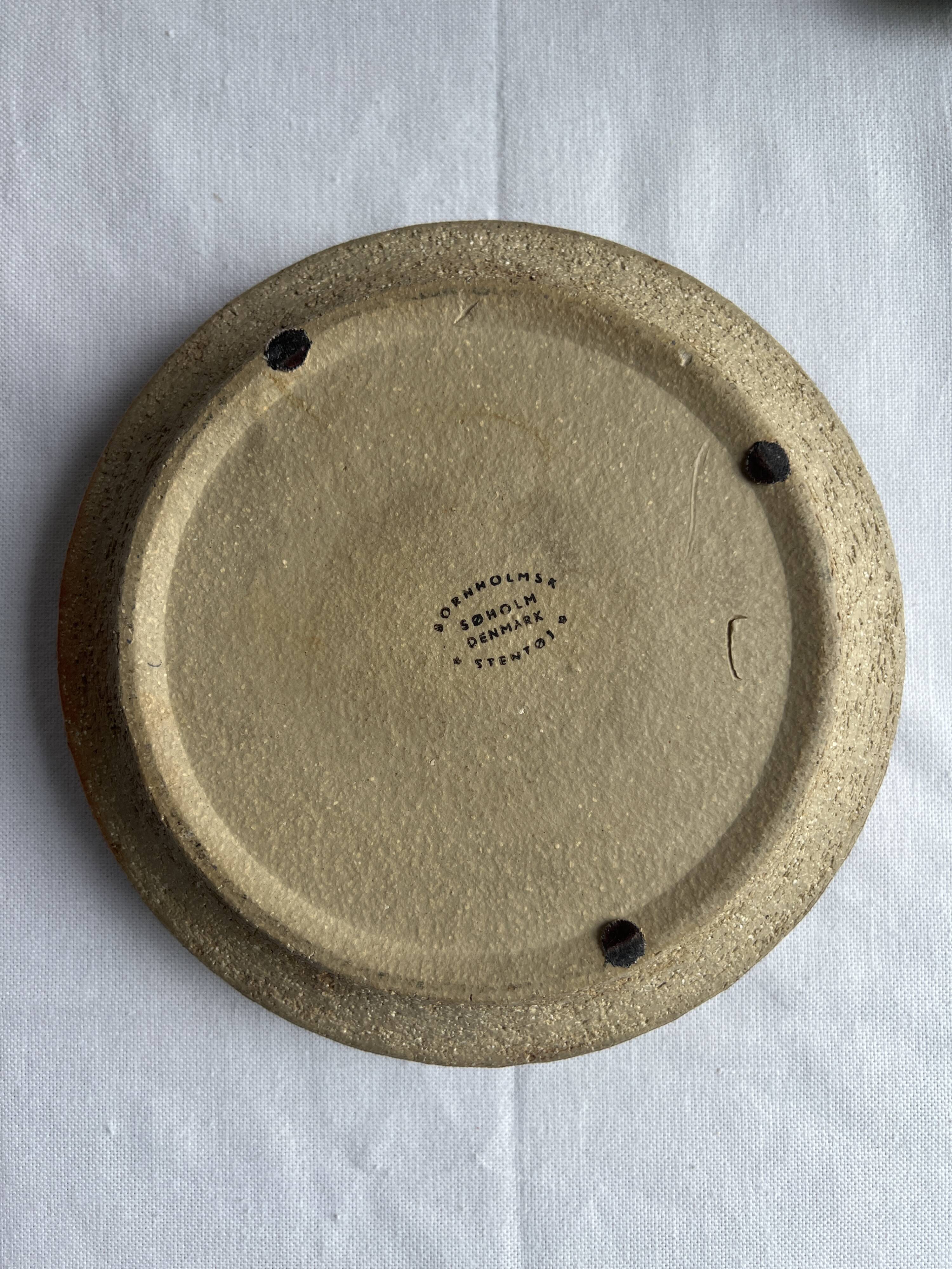 Modernist raw stoneware coupe by Haico Nitzsche for Søholm, Denmark.