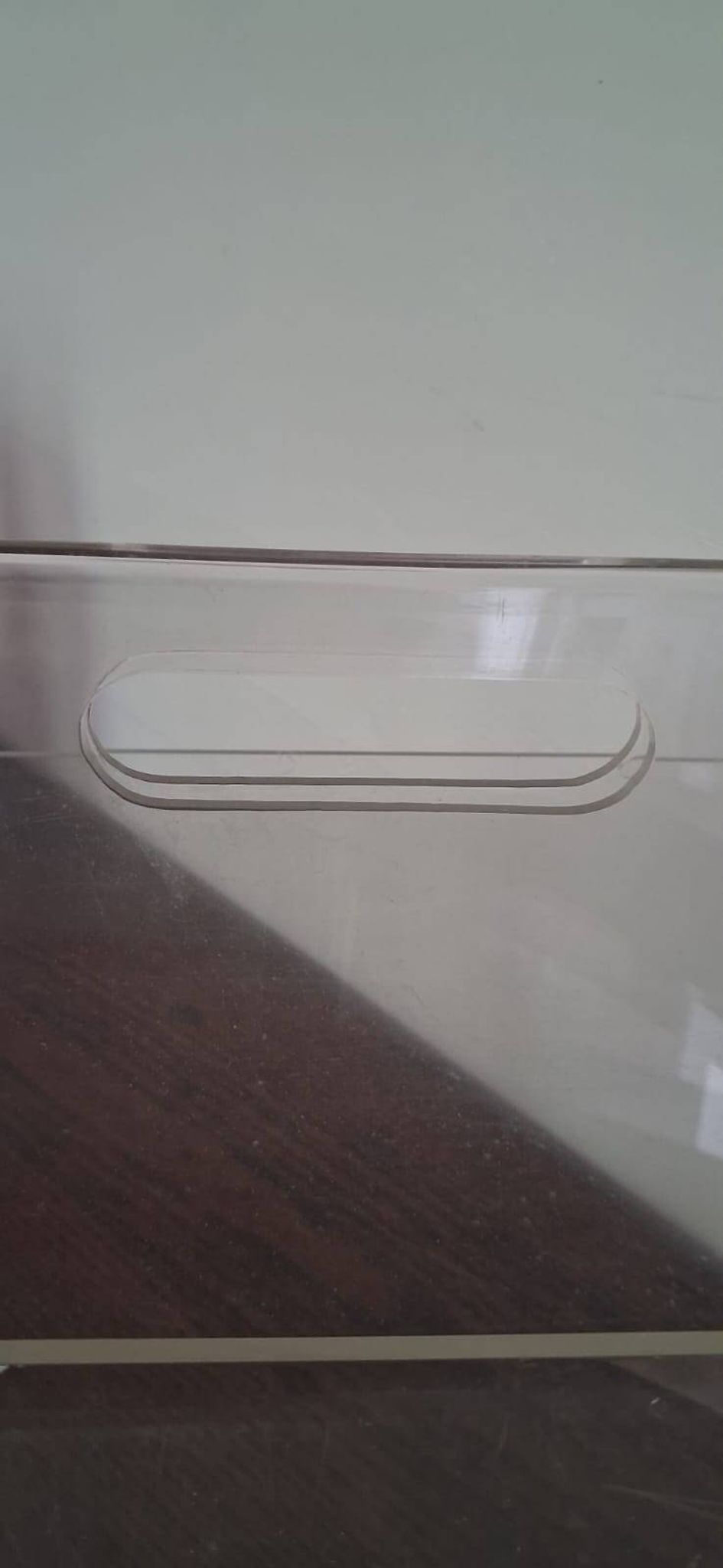 Porte-revues vintage en plexis-glace transparent années 1970