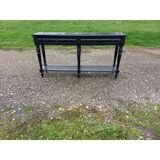 Napoleon III style wooden and cane console