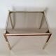 Glass-gold metal sofa tray smoked glass 70/80s