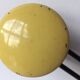Vintage coat rack 3 heads yellow metal in the years 60-70