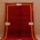 Minimalist burgundy cherry red shaggy berber rug
