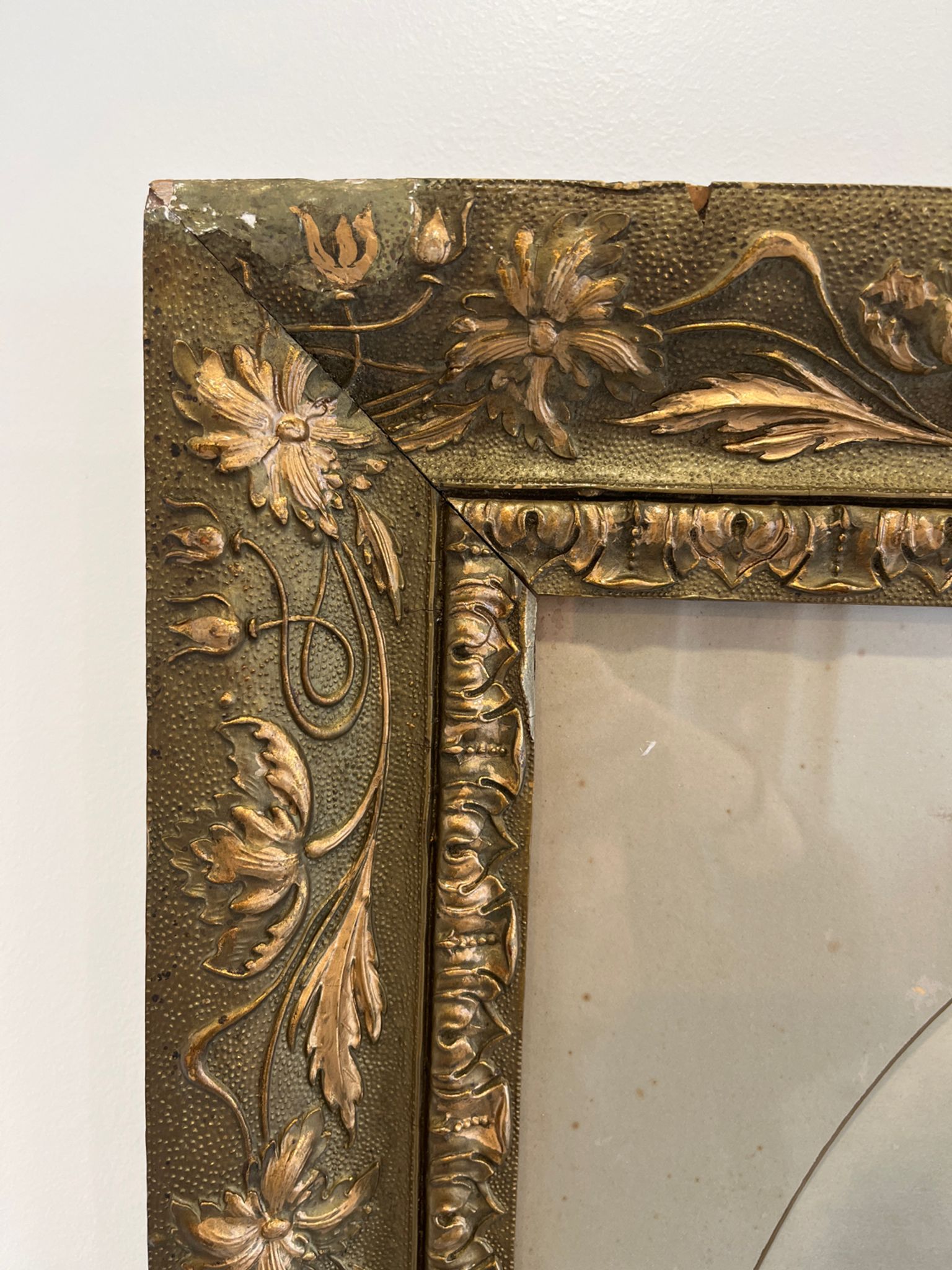 Portrait young woman photo 1926 in 1900 art nouveau frame