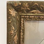 Portrait young woman photo 1926 in 1900 art nouveau frame
