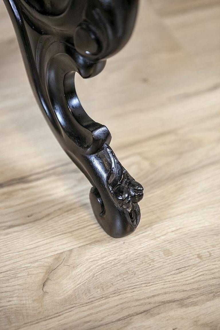 Antique Walnut Side Table with Veneered Top, 1890s