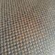 Set of two folding chairs in brown and metal fabric - vintage