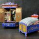 Tyrolean miniature wardrobe and bed set