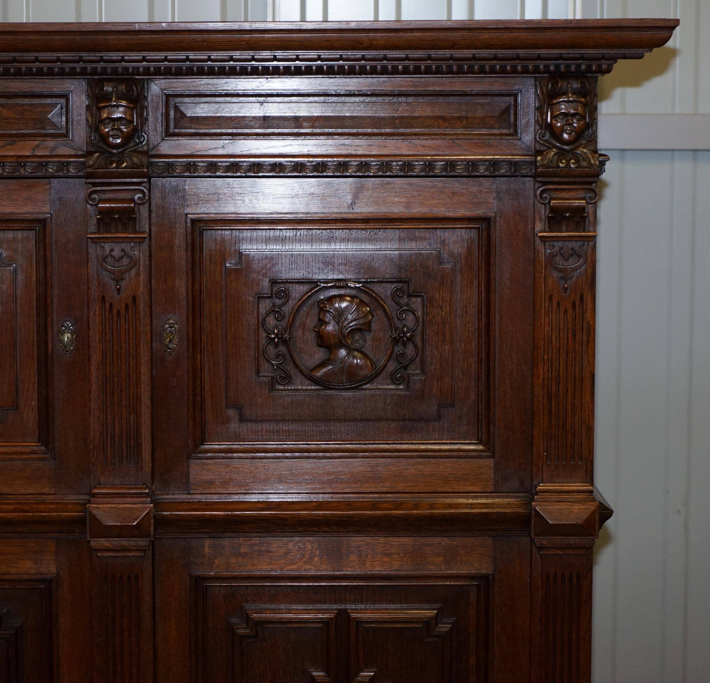 Hand-carved Dutch armoire from the 1940s.