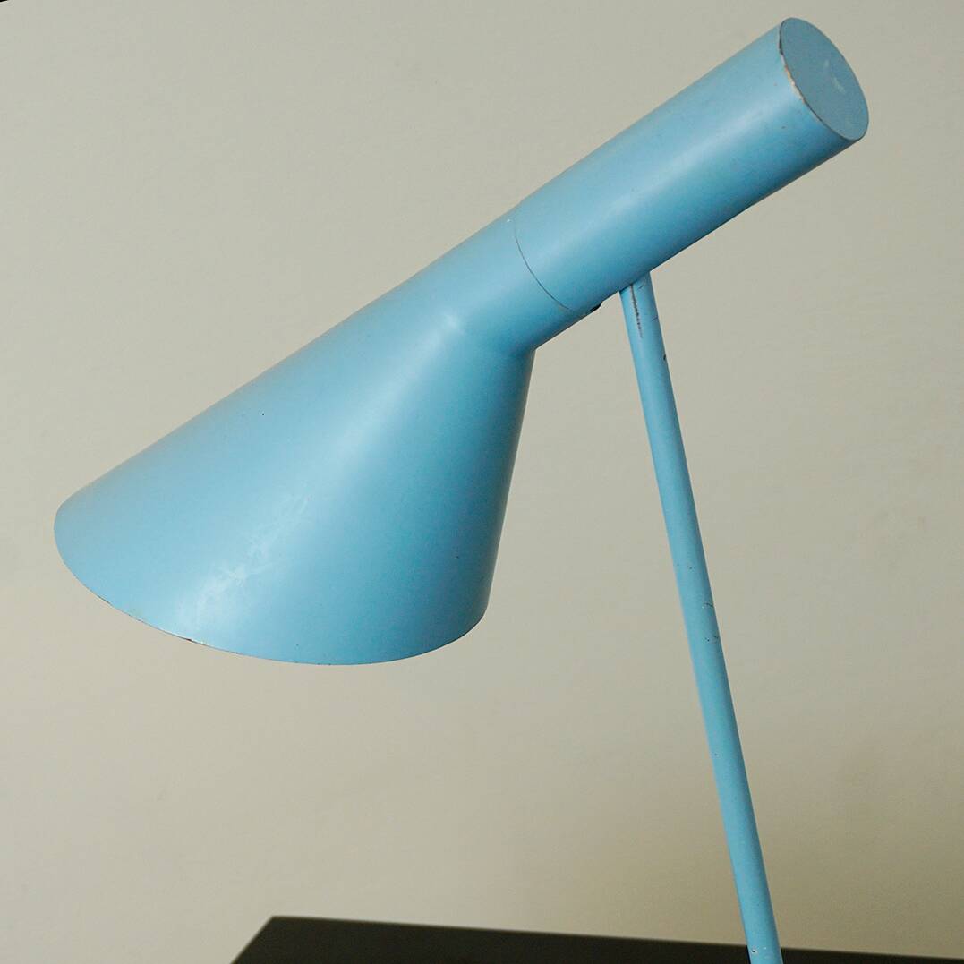 Blue AJ Table Lamp by Arne Jacobsen for Louis Poulsen Denmark