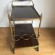 Service bar with vintage wheels in formica and brass 60s