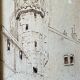 Painting pair of original pen ink seen by blois jean oudin