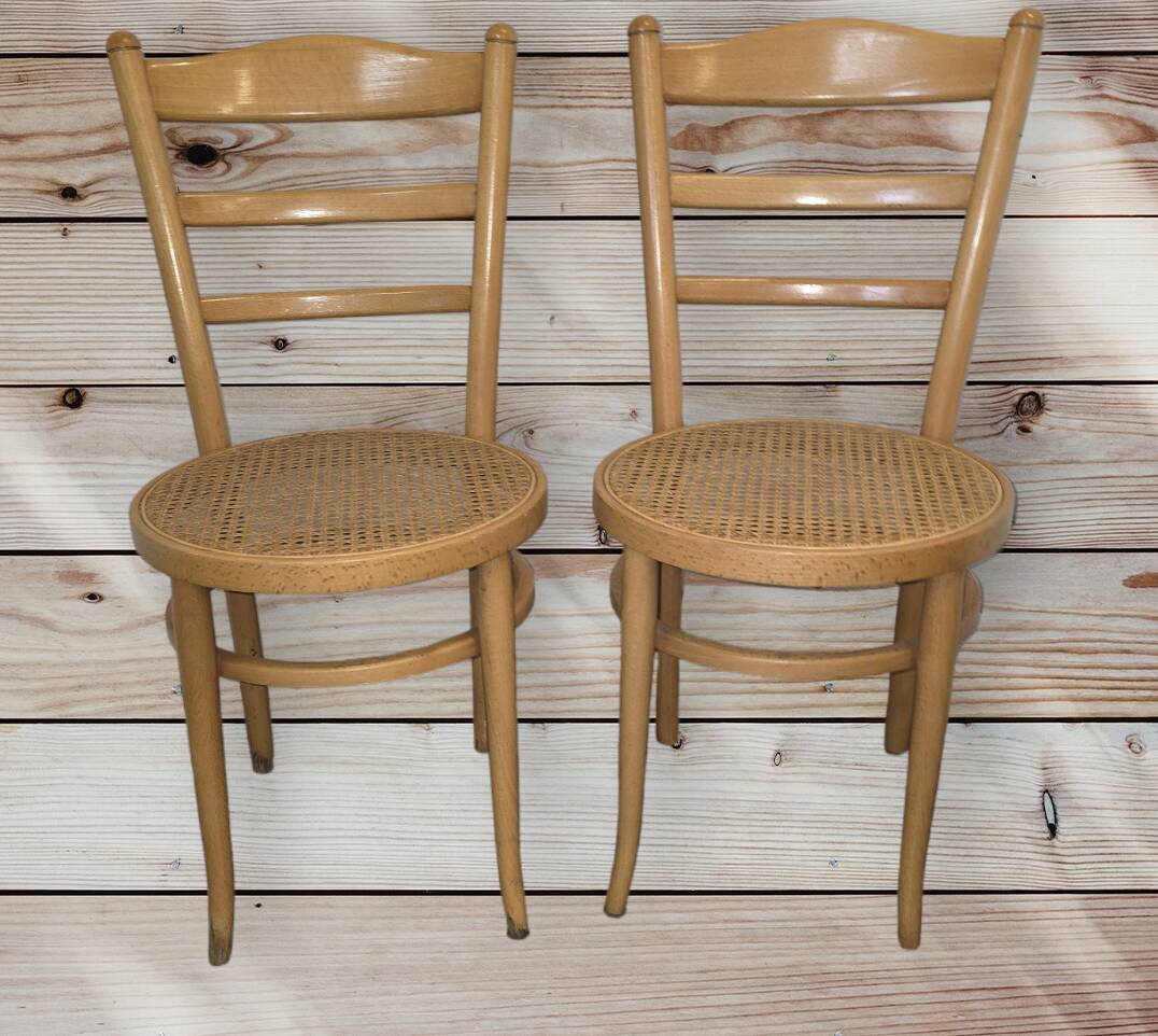 Paire de chaises de bistrot Baumann