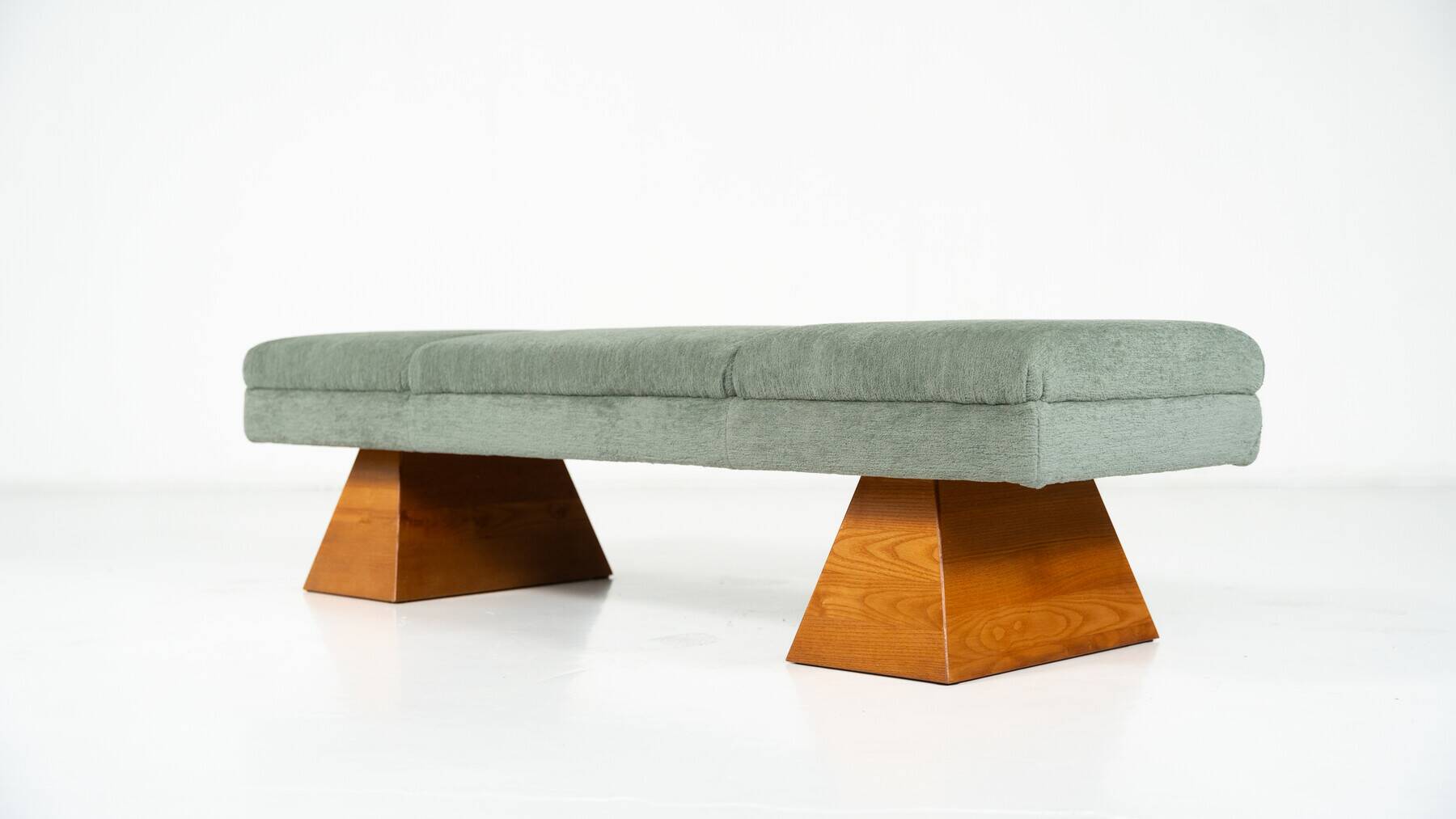 Contemporary Bench, Wood and Fabric, Italy