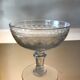 4 old glass champagne cups