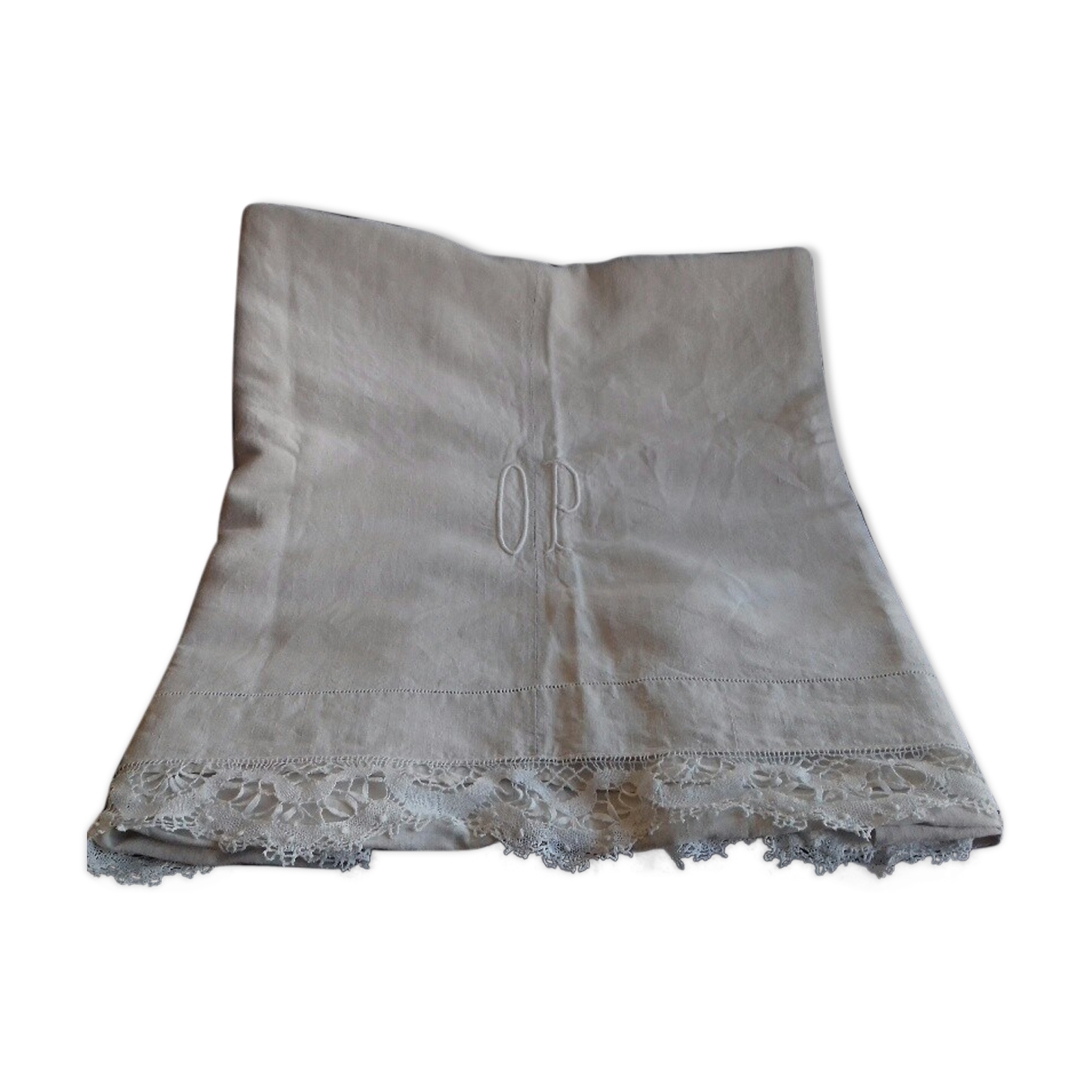 Off-white heavy canvas sheet, OP monogram