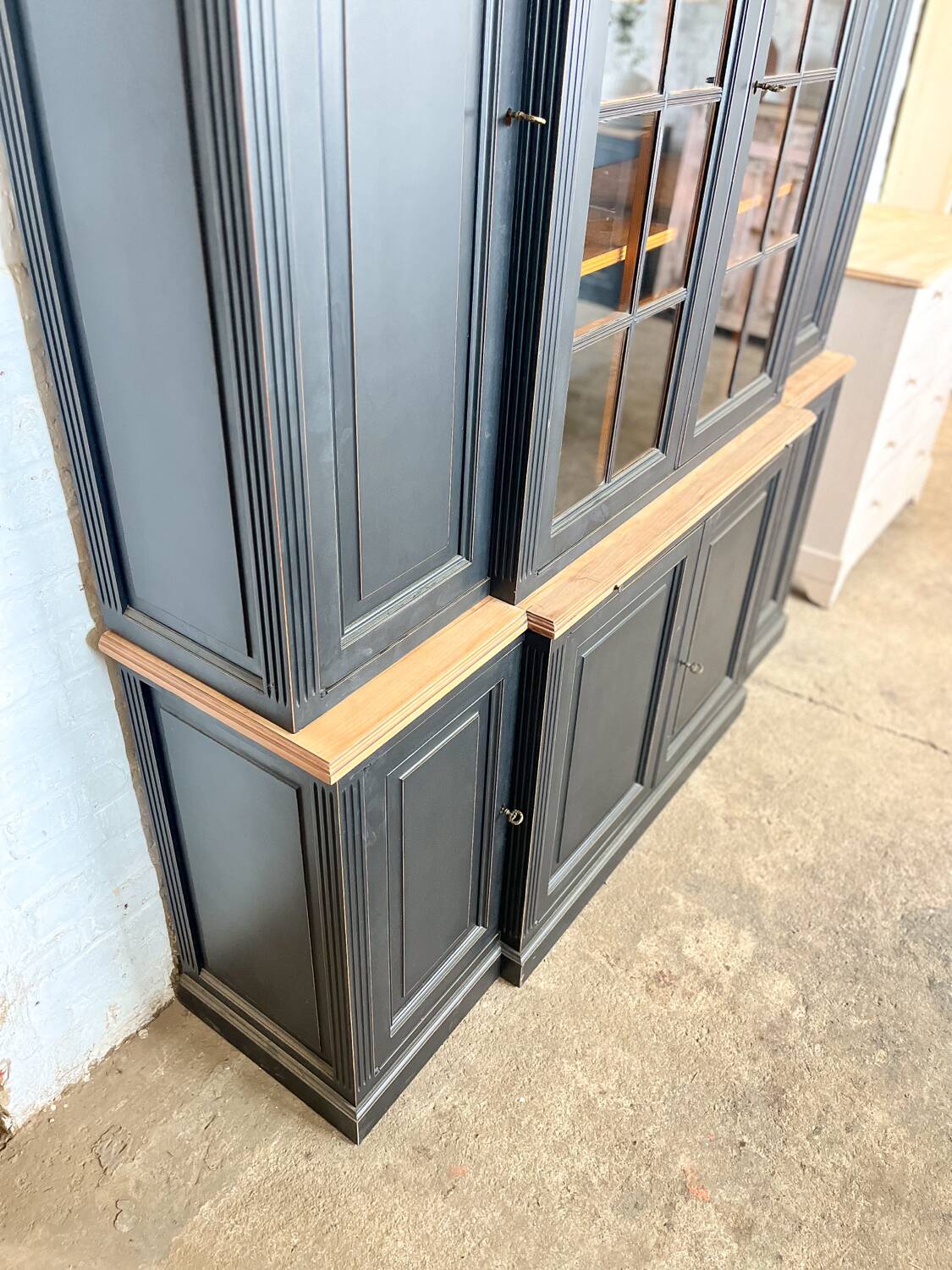 Old dresser / bookcase with black patina