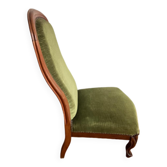 Fauteuil velours vert