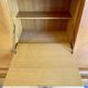 Vintage oak grand buffet Mid-Century Scandinavian with tapered legs from the 50s/70s.