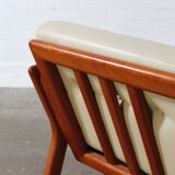 Canapé vintage 2 places Holstebro en teck, design danois du milieu du siècle