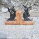 Pair of art deco bookends marble and regulates Pierrot and Colombine