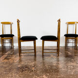 Set of 6 restored chairs by Bernard Malendowicz 1960s