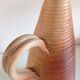 Conical soliflore vase in beige / vintage ceramic 60s-70s