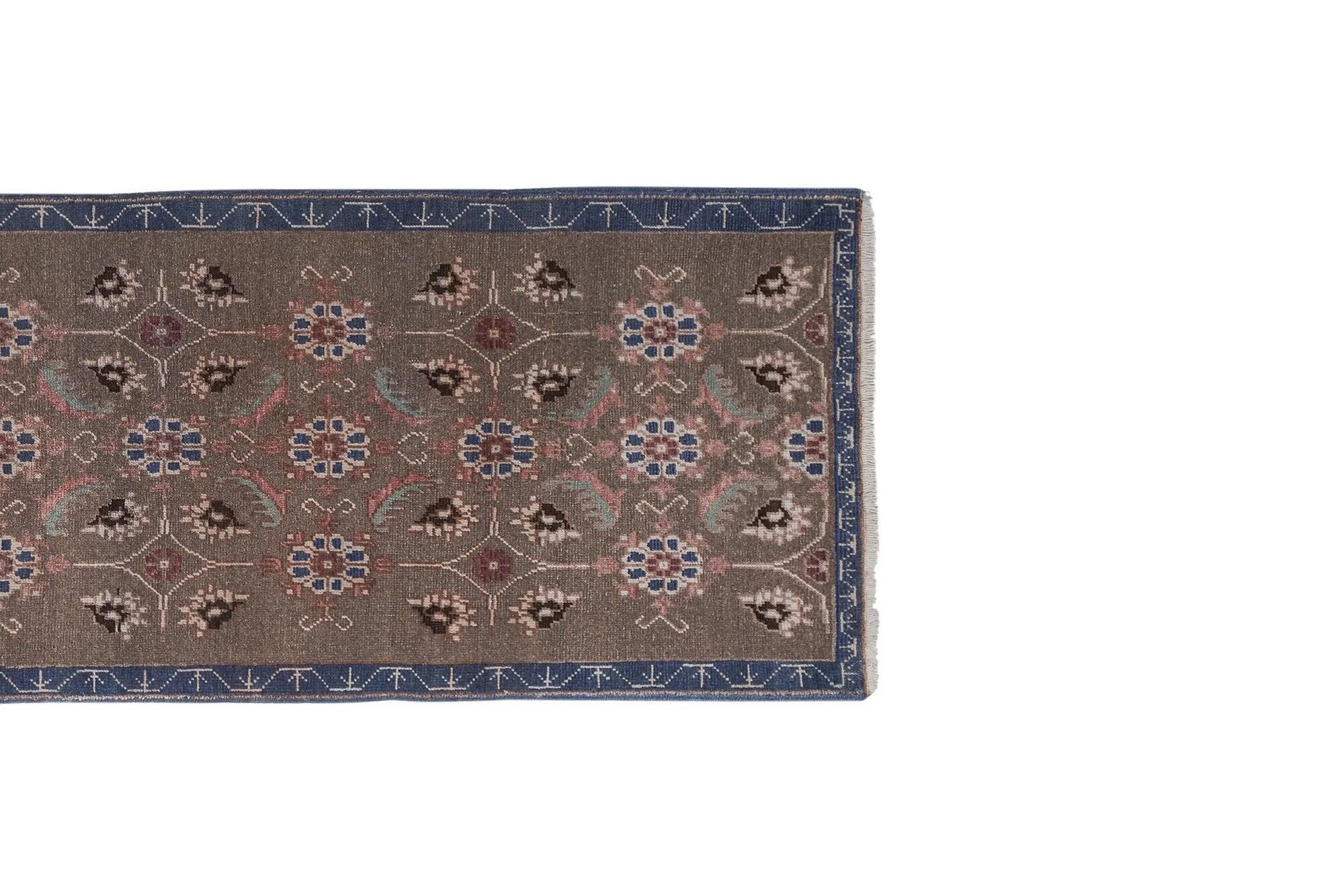 Vintage Turkish hallway rug 79x230 cm
