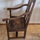 Rustic walnut armchair – folk art, late 19th century